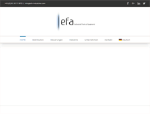 Tablet Screenshot of efa-industries.com